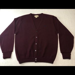 Vintage Izod Golf Cardigan Maroon Men’s Size L